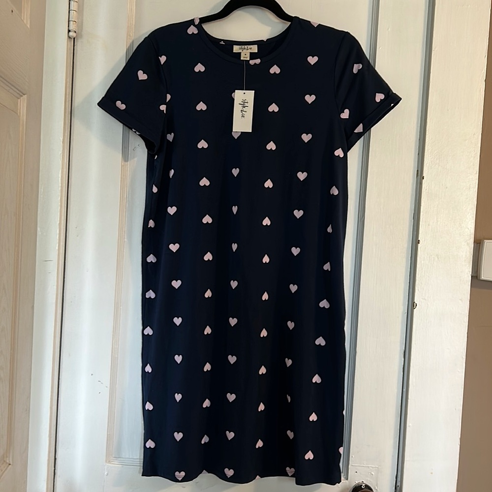 Style & Co. Heart T-Shirt Dress